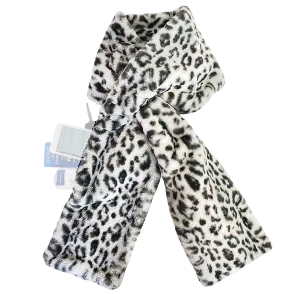 Luxury Faux Fur Scarf with Hidden Zipper Pocket Women Thick Warm Winter Neck Wrap Hands-Free Fashion Accessory 2026