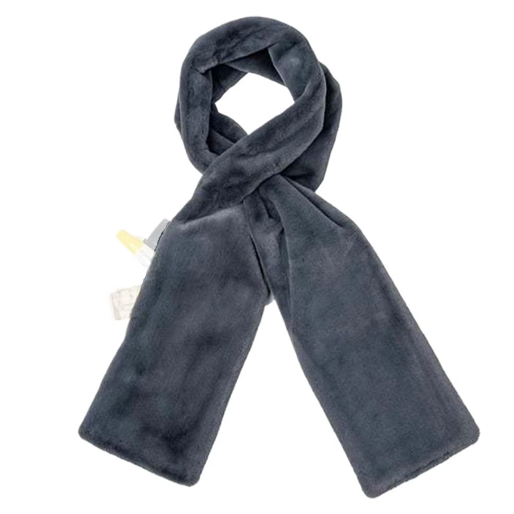 Luxury Faux Fur Scarf with Hidden Zipper Pocket Women Thick Warm Winter Neck Wrap Hands-Free Fashion Accessory 2026